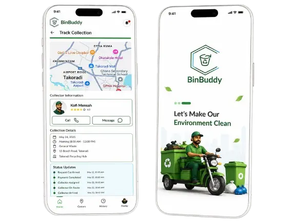 BinBuddy mobile app interface
