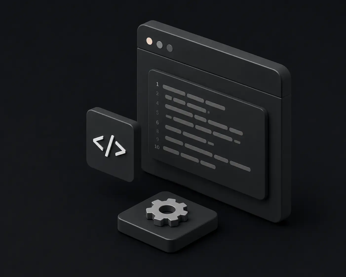 Software engineering workspace with code and development tools